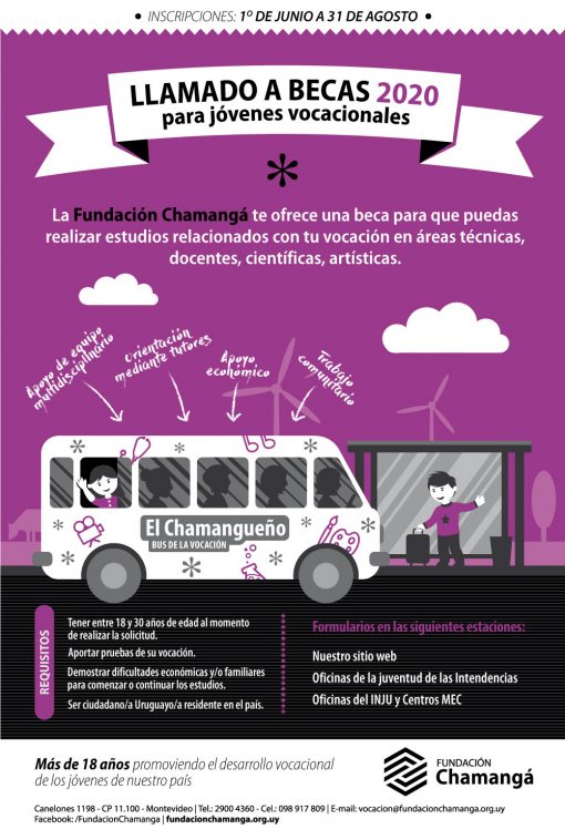 Afiche becas Chamangá 2020 510x758