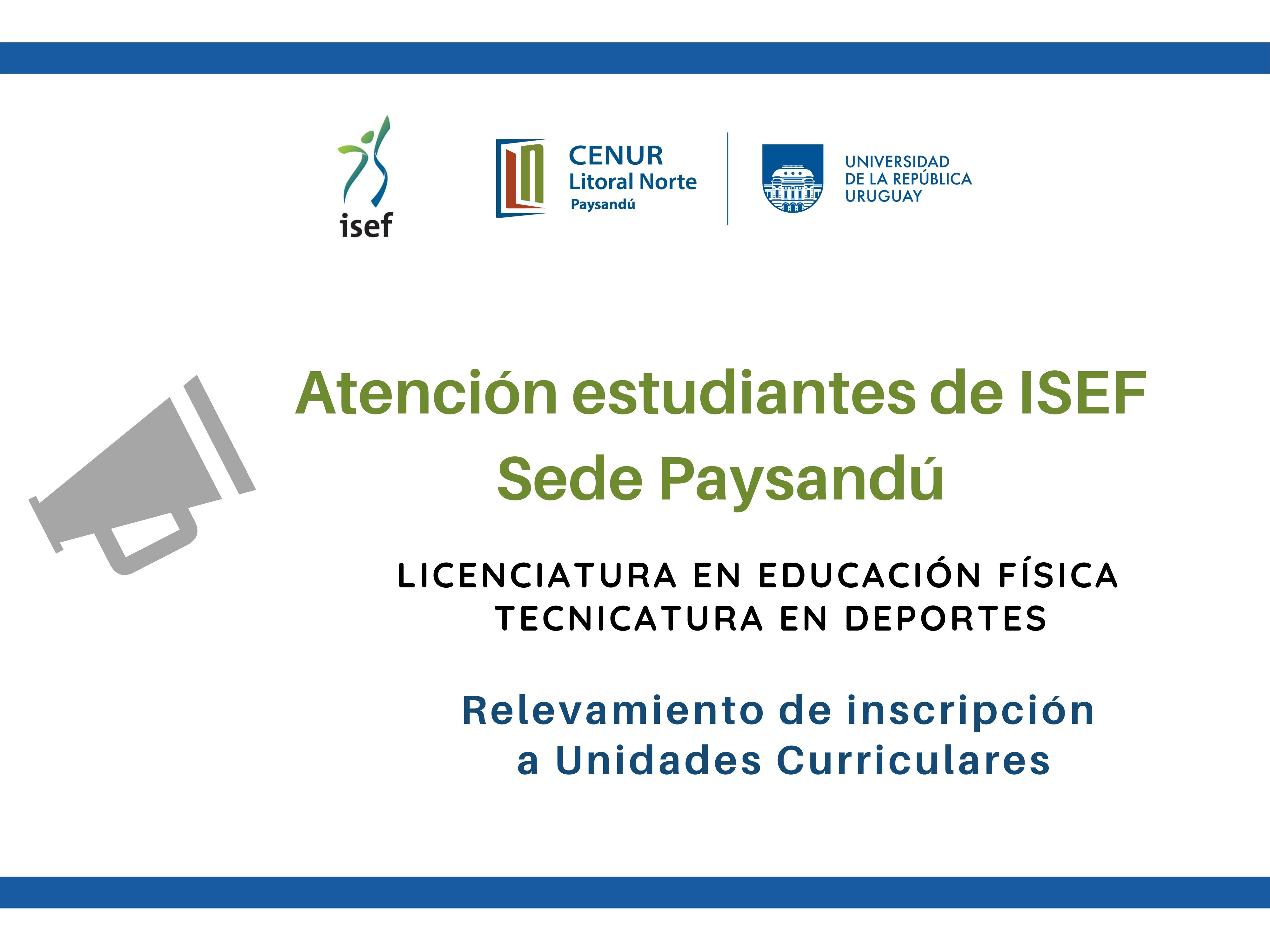 isef comunica unidades curriculares pay
