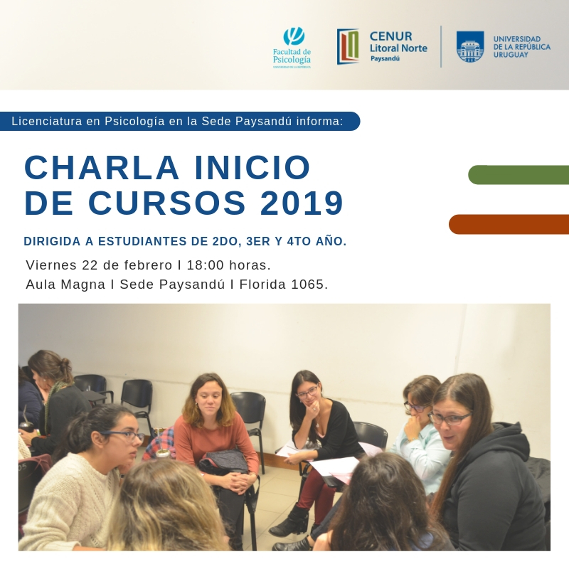 Charla de inicios de cursos 2019