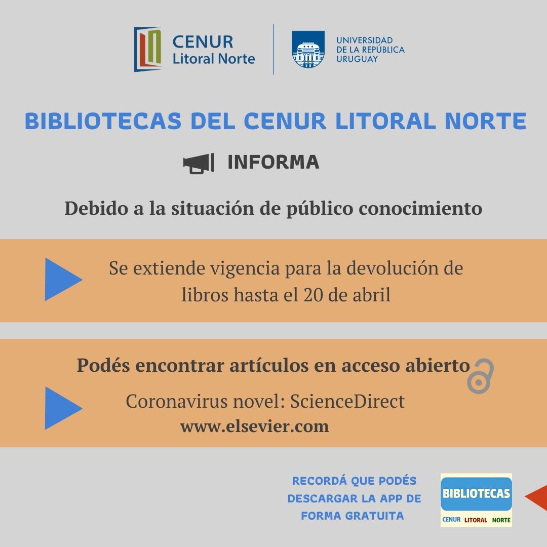 BIBLIOTECAS DEL CENUR LITORAL NORTE 24 marzo