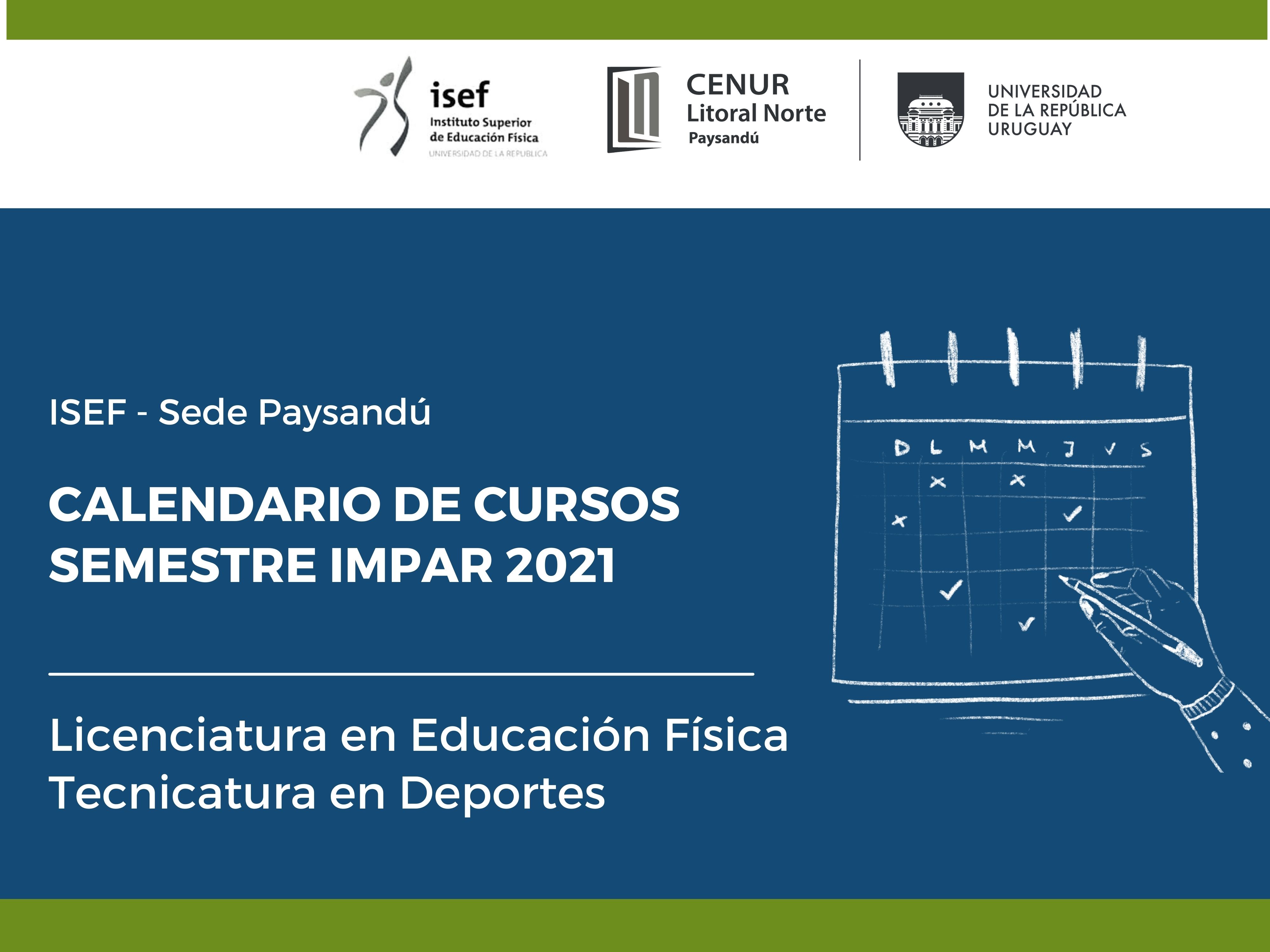 isef unidades curriculares 2021 PAY