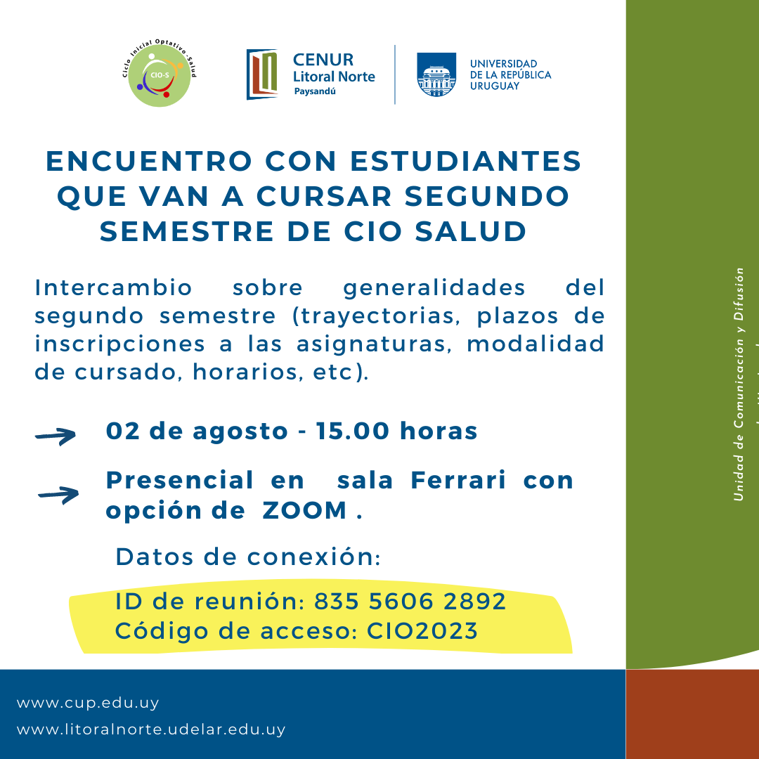 Encuentro con Estudiantes CIO Salud 2do semestre