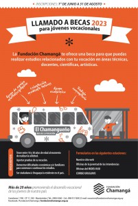 Afiche Becas chaangá 2023