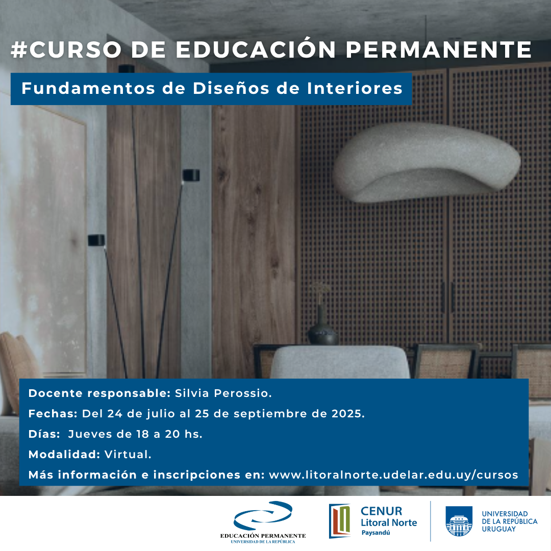 Curso de Educación Permanente: Fundamentos de Diseños de Interiores