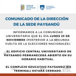 COMUNICADO 25 DE NOVIEMBRE