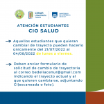 Cio Salud cambio trayectoria 2022