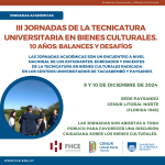 Jornadas Tecnicatura en Bienes Culturales