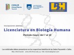 Inscripciones abiertas periodo mayo: Licenciatura en Biología Humana.