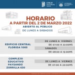 horarios a partir del 2 de marzo