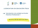 preinscripciones a la unidad curricular Práctica Profesional 1