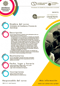 Actividades de Enseñanza y Procesos de Aprendizaje