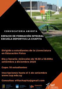 Convocatoria EFI Escuela Deportiva La Chapita ISEF 2020 1