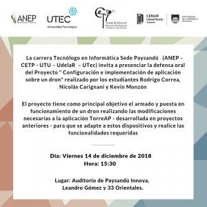 Invitación Tecnólogo Informático 14 12