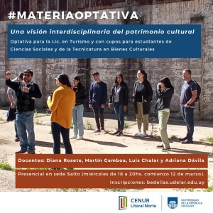 Materia Optativa Una visión interdisciplinaria del patrimonio cultural