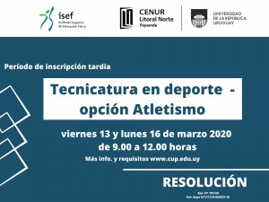 Tecnicatura en deporte