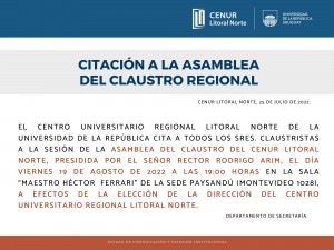 citacion claustro regional pay