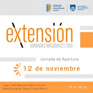 Apertura de las Jornadas Nacionales de Extensión se realizará en sede Paysandú