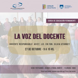 Nuevo Curso de Educación Permanente: La voz del docente.